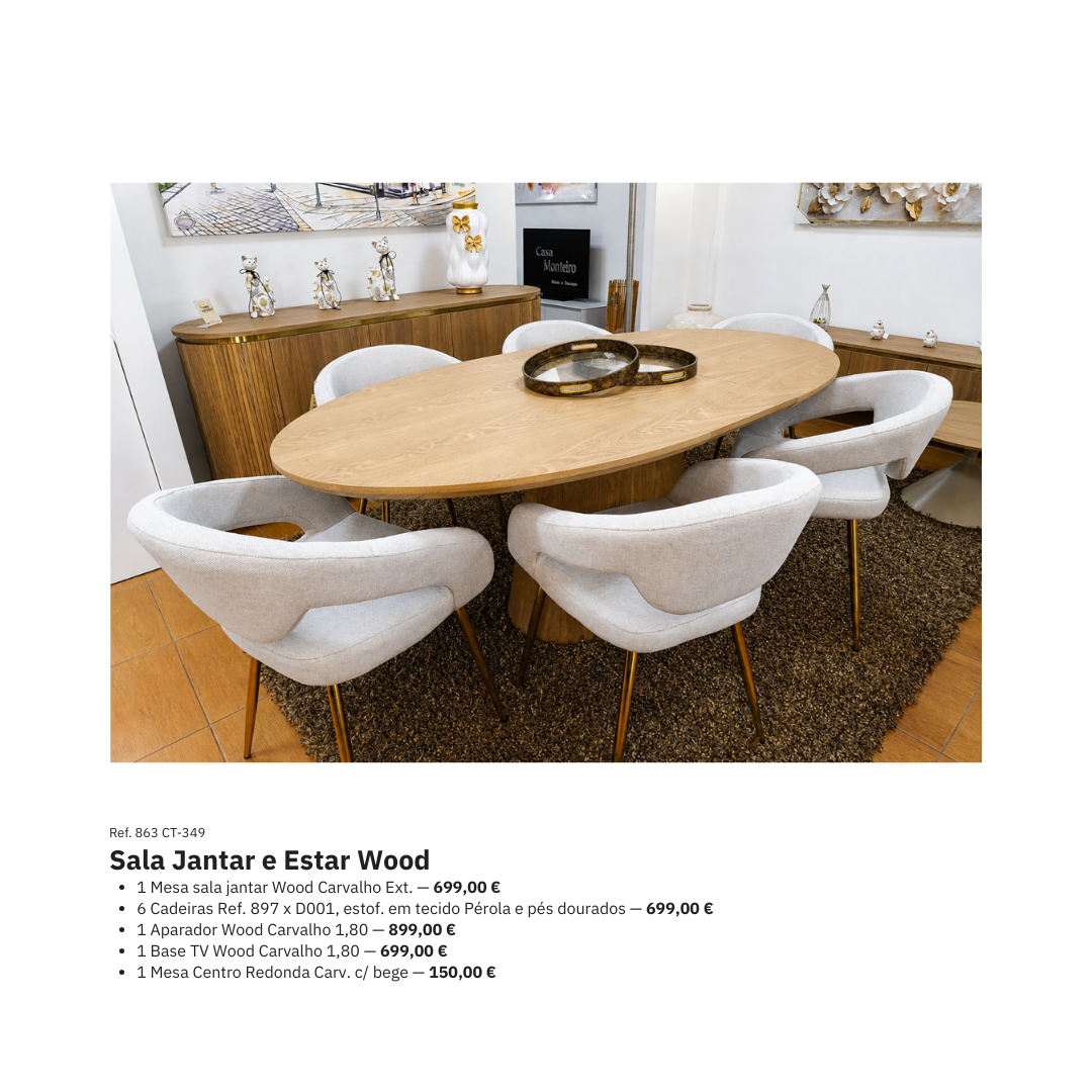 Sala Jantar e Estar Wood